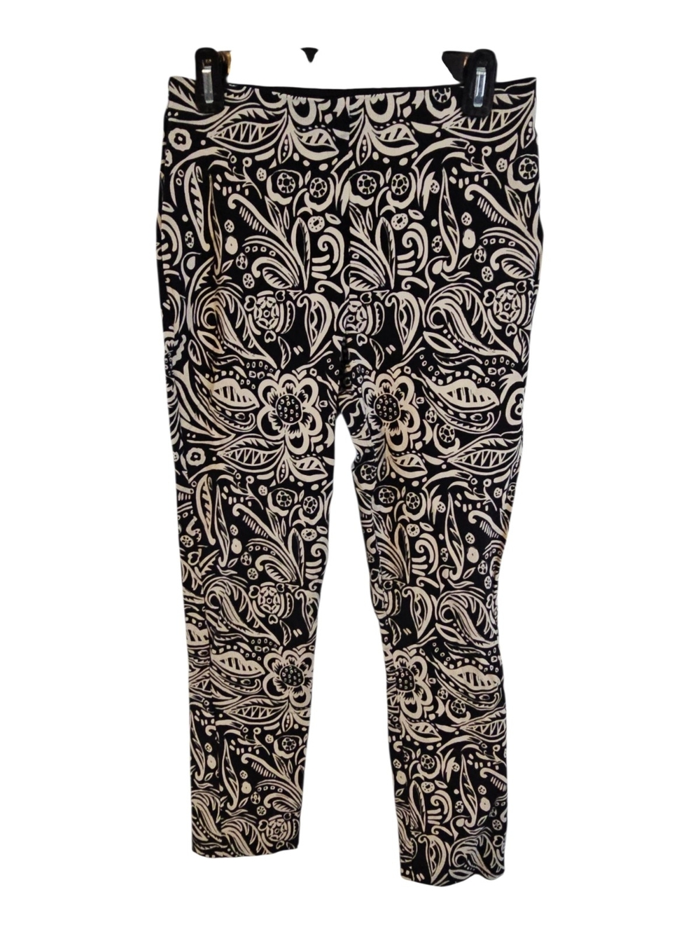 Truth by Republic Size S Black and Tan Paisley Pull On Ankle Length Pants
